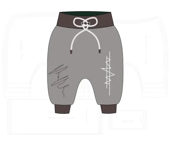 Molde de Calça Saruel Para Bebe