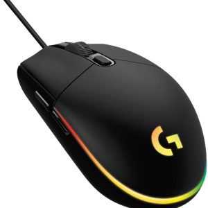 Mouse Gamer Logitech G203 LIGHTSYNC RGB, Efeito de Ondas de Cores, 6 Botões Programáveis e Até 8.000 DPI – Preto