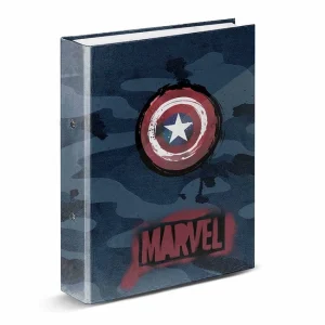 Capa escolar 4 argolas Captain America Supreme