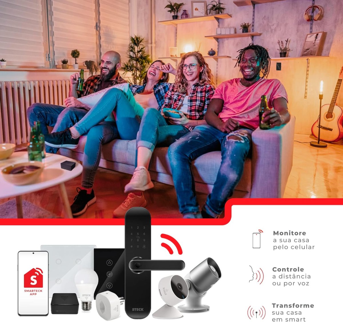 Steck, Câmera Inteligente Steck Ambiente Conectado, Segurança Externa, Wi-Fi com IP65, Branca - Image 7