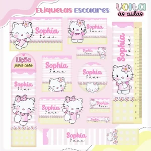 Arquivo Etiqueta Escolar Hello Kitty