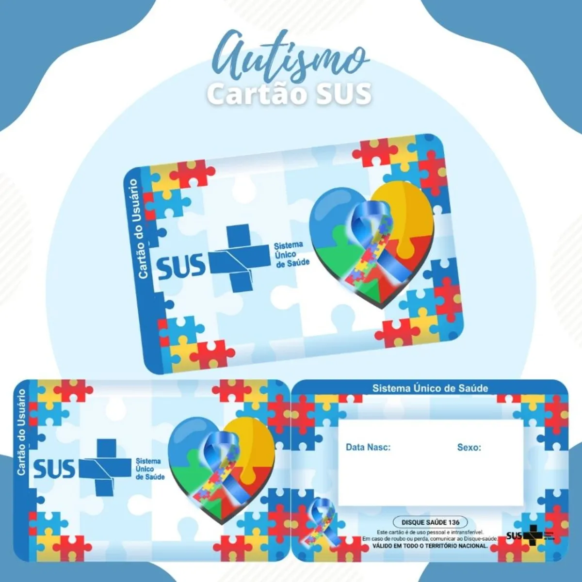 Cartao do sus Personalizado Autismo Png e Pdf - Image 2