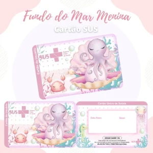 Cartao do sus Personalizado Fundo do Mar