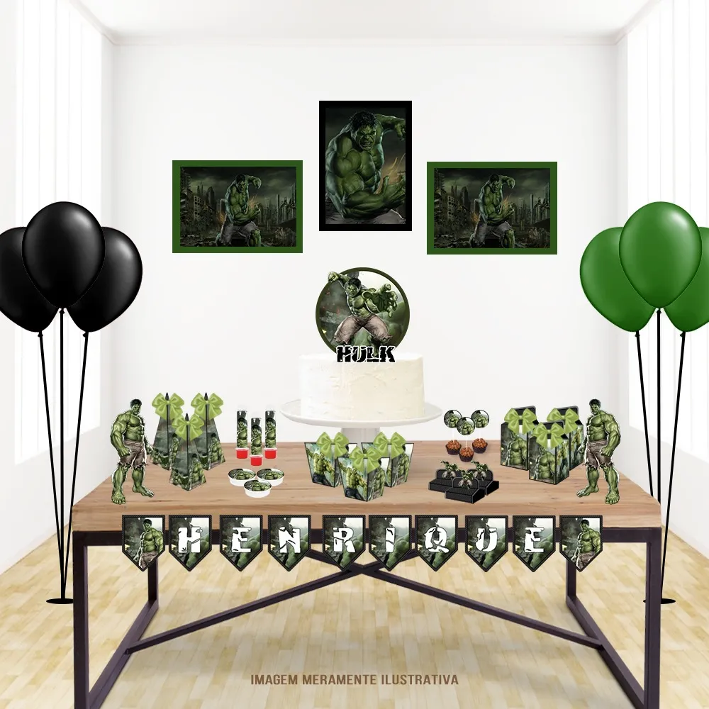 Decoracao Tema Hulk Studio e Pdf