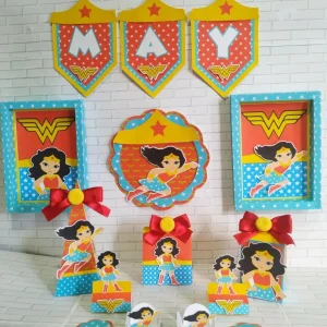Decoraçao de Aniversario Mulher Maravilha