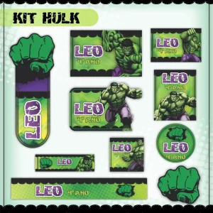 Etiqueta Escolar Hulk Para Imprimir
