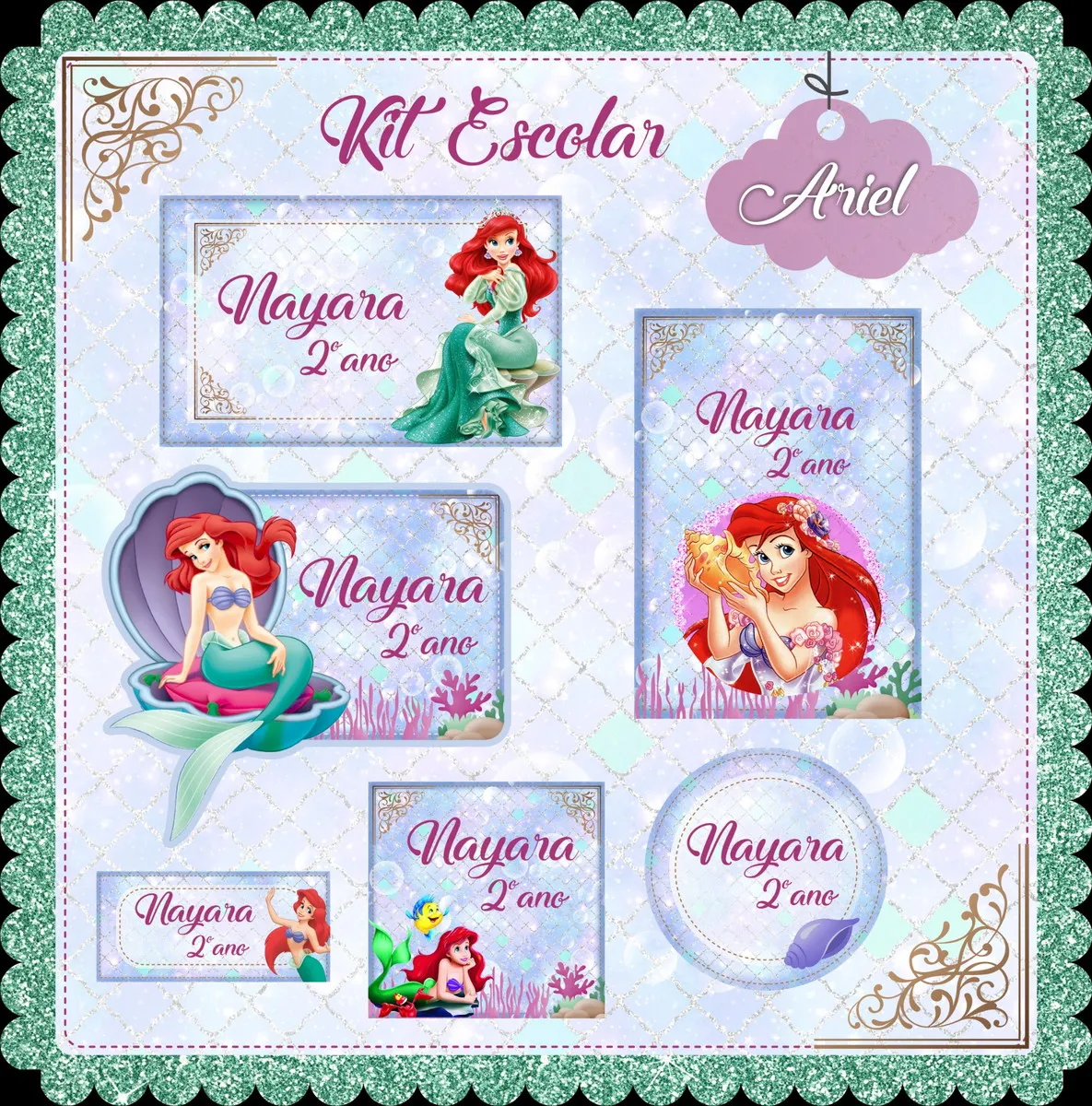 Etiqueta Escolar Personalizada Ariel - Image 2