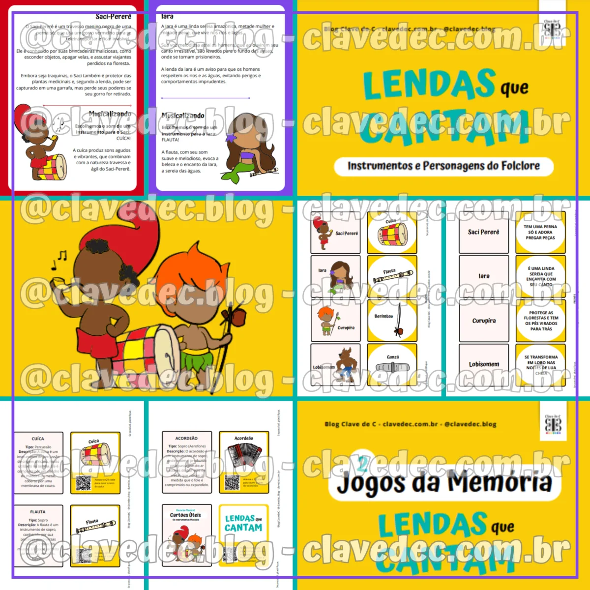 Arquivos em PDF | Folclore “Coleção Lendas que Cantam” | Mini Livro, Recurso e Jogos Musicais - Image 5
