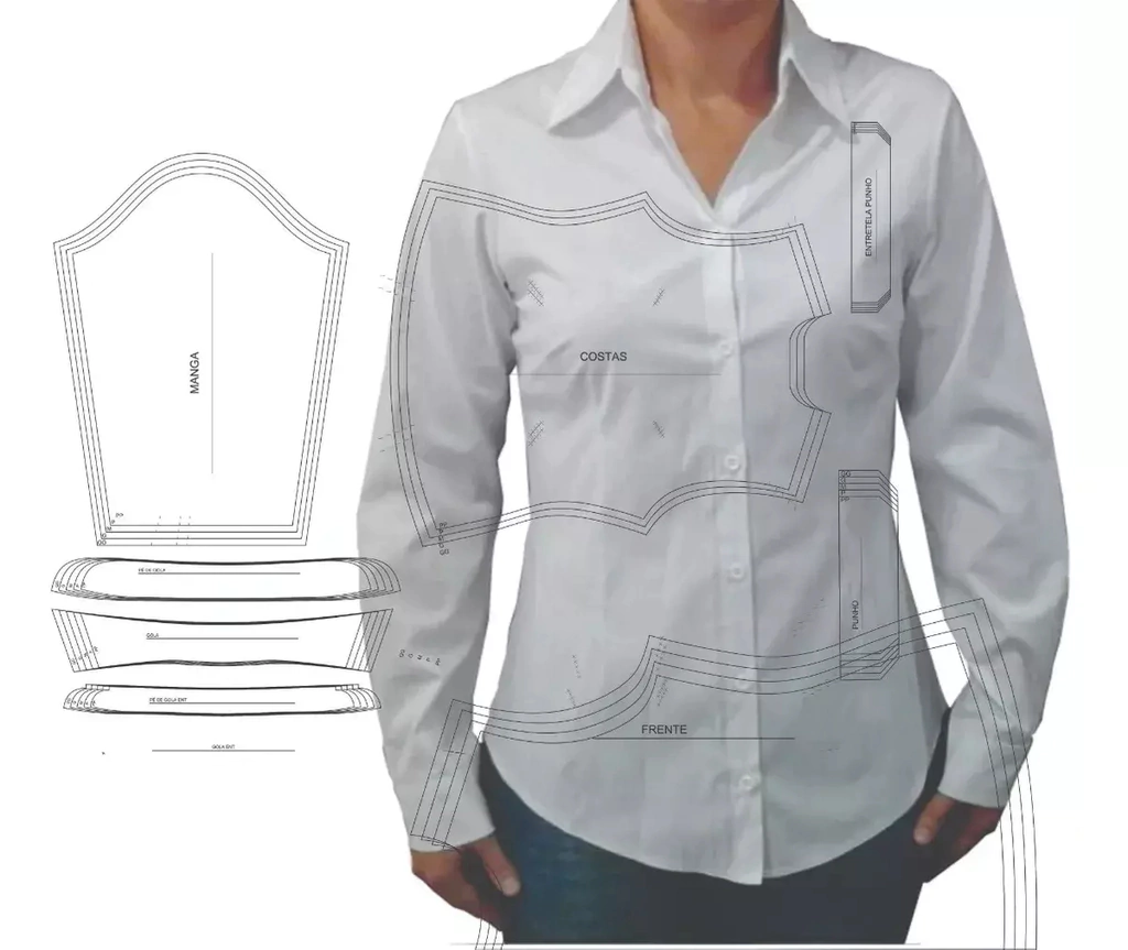 Molde Camisa Social Feminina