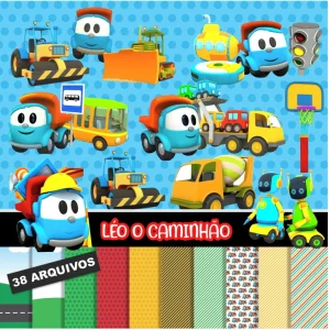 Scrapbook e Cliparts Léo o Caminhão