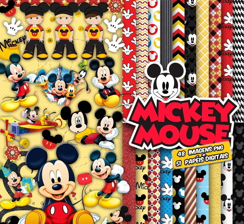 Scrapbook e Cliparts Mickey Mouse