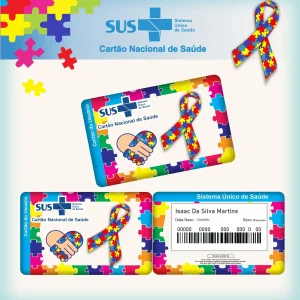 Sus Cartão Identificação Autismo Azul Png e Pdf