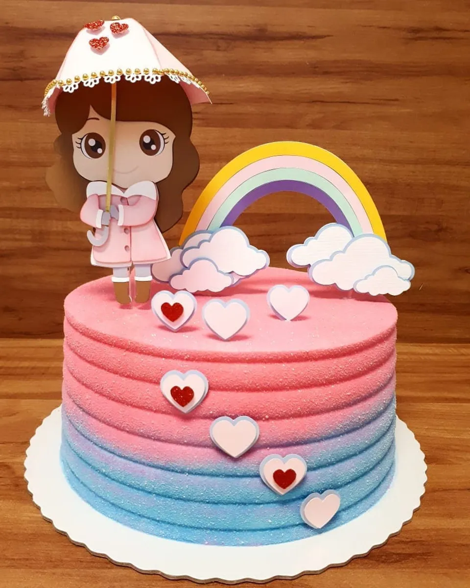 Topper de Bolo Chuva de Benção Studio