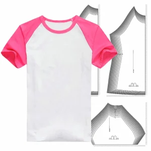 Molde Camiseta Raglan Feminina