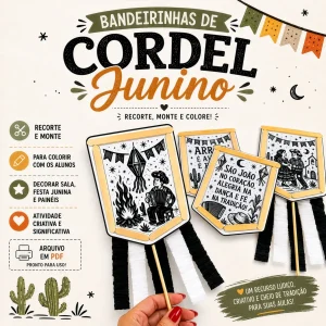 Bandeirinhas de Cordel Junino