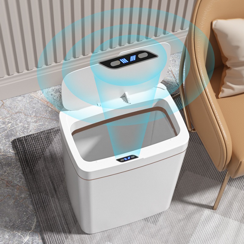 Lixeira com Sensor Automático Inteligente Abre Fácil em Toque Cesto Lixo Casa Quarto Banheiro Cozinha Escritório 16 Litros - Image 5