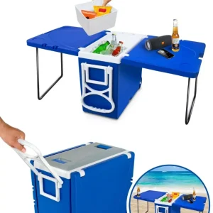 Cooler Multifuncional 3 em 1 – Super Térmica com 2 Mesas Integradas – 32 Litros
