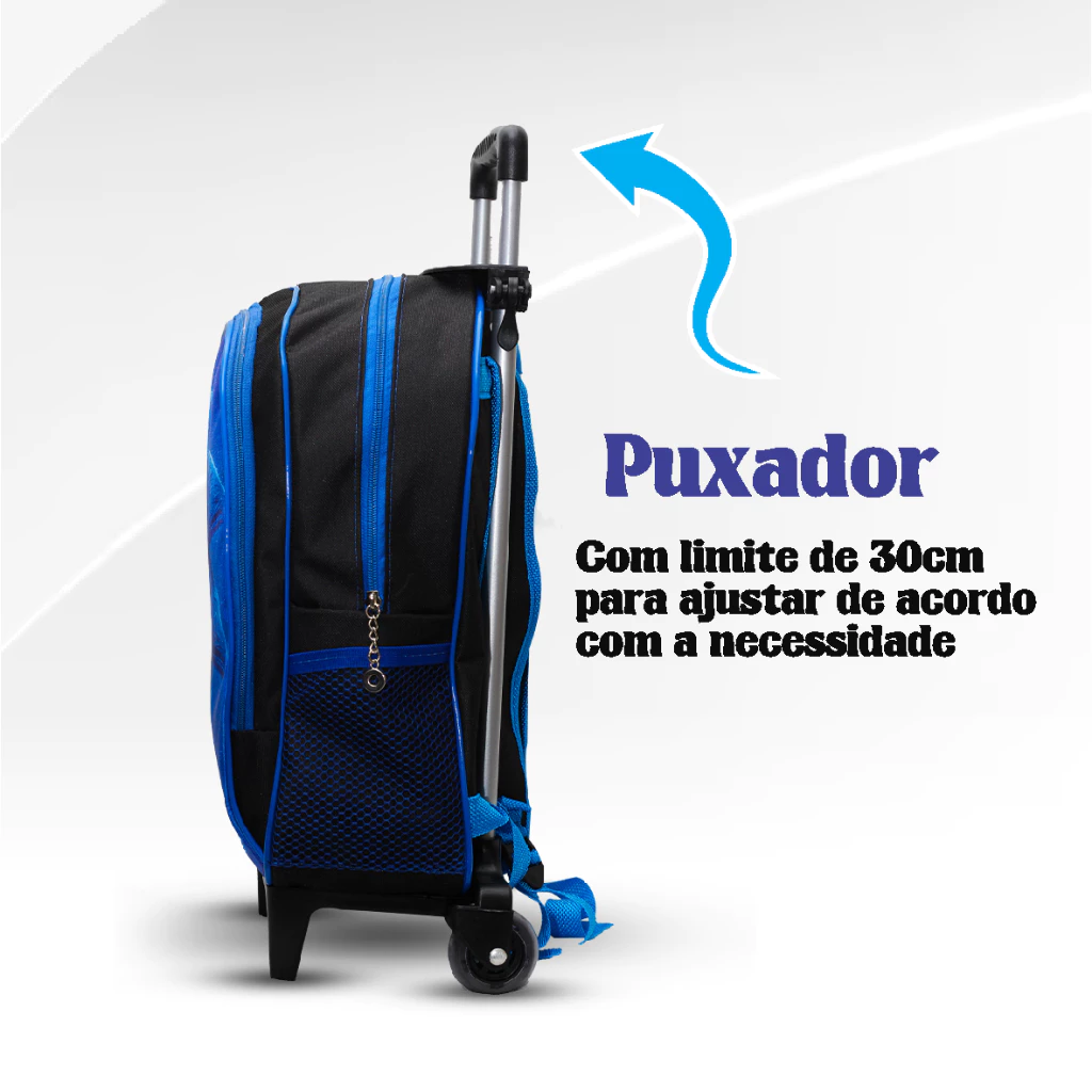 Mochila Escolar rodinha + Lancheira + Estojo – Menino – Menina - Image 4