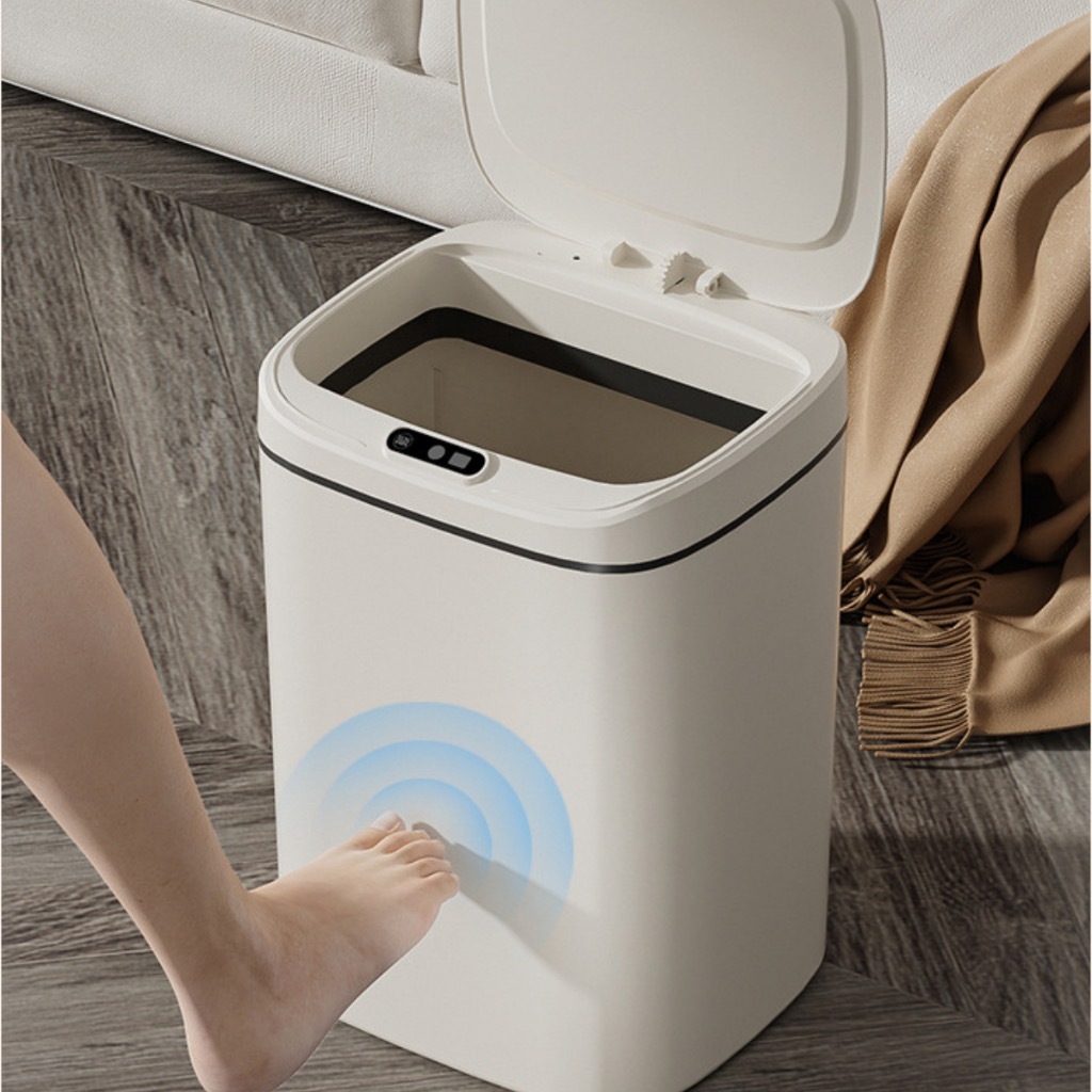 Lixeira com Sensor Automático Inteligente Abre Fácil em Toque Cesto Lixo Casa Quarto Banheiro Cozinha Escritório 16 Litros - Image 3