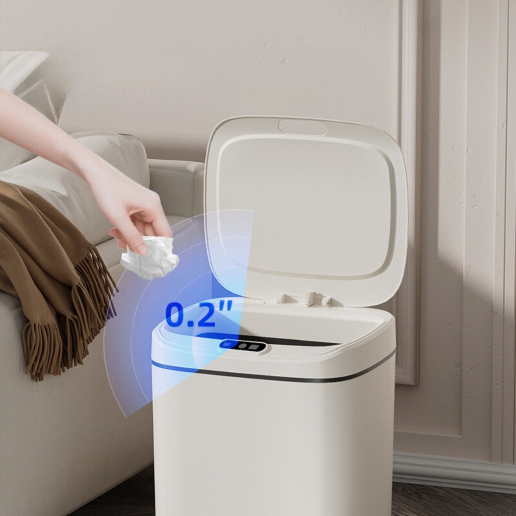 Lixeira com Sensor Automático Inteligente Abre Fácil em Toque Cesto Lixo Casa Quarto Banheiro Cozinha Escritório 16 Litros - Image 4