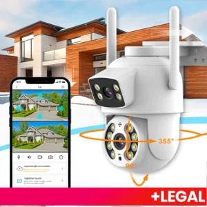 Câmera De Segurança a Prova de água Lente Dupla APP YOOSEE IP66 Camera IP WiFi 360 Sensor Visão Noturna Externa Envio Imediato
