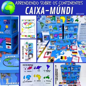Caixa-Múndi com Continentes e Jogos