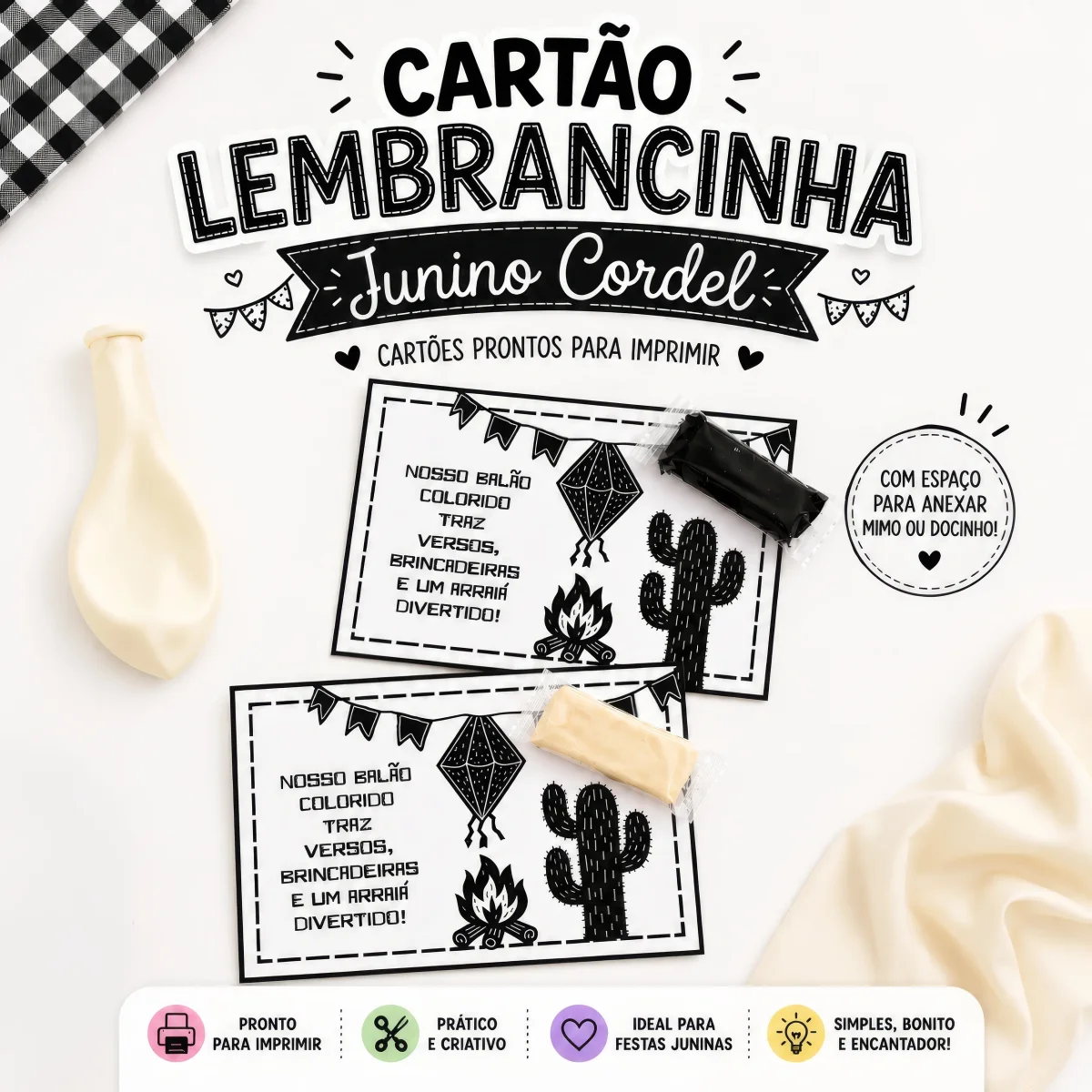 Cartão Lembrancinha Junino Cordel - Image 2