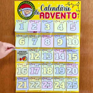 Cartaz Calendário do Advento com 25 Atividades