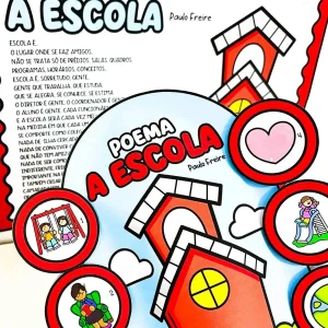 Cartaz e Luva Poema A Escola