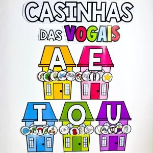 Casinhas das Vogais para Alfabetização