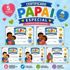 Certificado Papai Especial e Quem Cuida de Mim