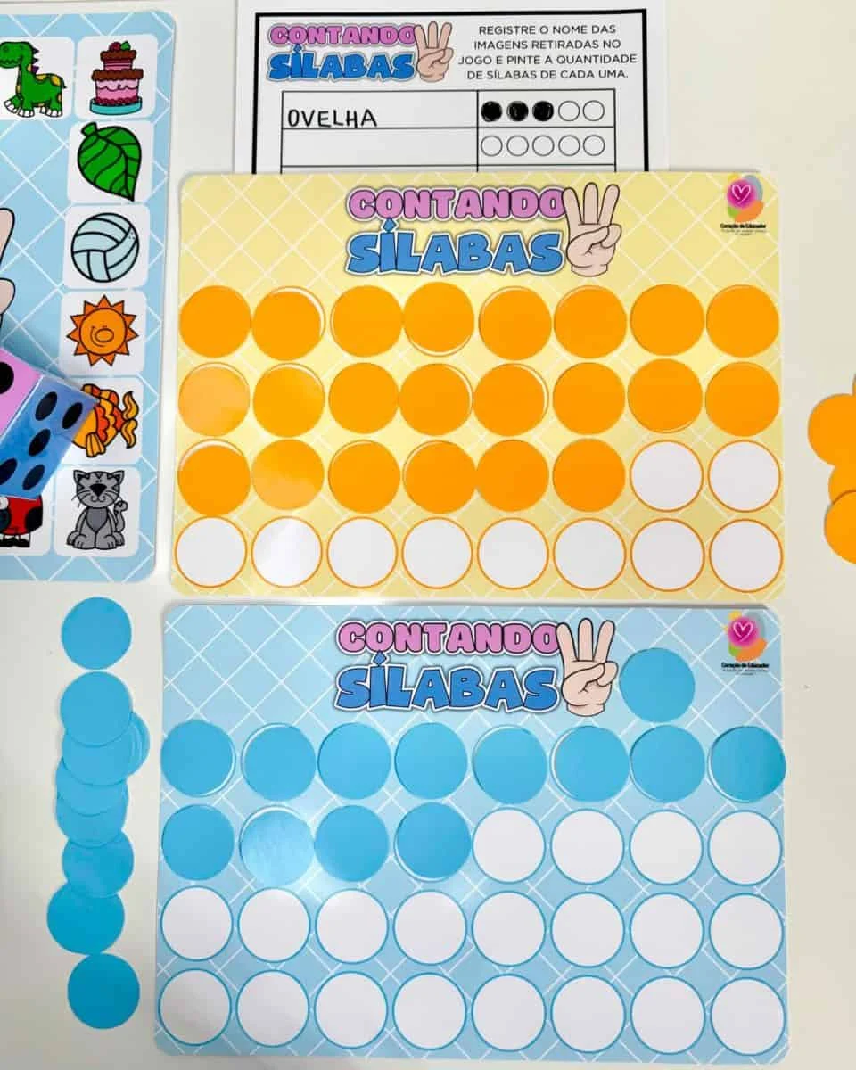 Jogo Contando Sílabas com Tabuleiros e Dado - Image 6