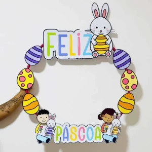 Decoração para Bambolê Feliz Páscoa