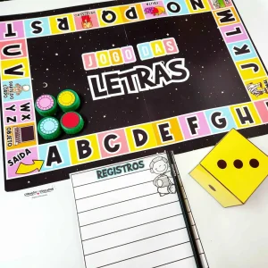 Jogo das Letras com Tabuleiro e Dado