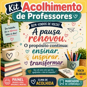 Kit Acolhimento de Professores Volta às Aulas