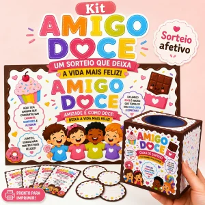 Kit Amigo Doce com Painel e Sorteio