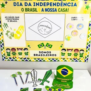 Kit Independência do Brasil com Painel e Lembrancinhas