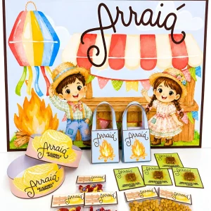 Kit Painel e Lembrancinhas Arraiá