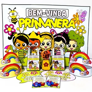 Kit Primavera com Painel e Lembrancinhas