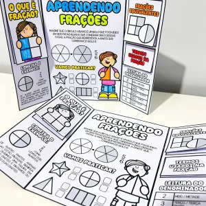 Lapbook de Frações para Colorir