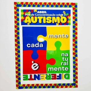 Mural Autismo com Caça-Palavras