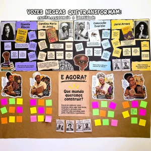 Mural Vozes Negras de Literatura Brasileira