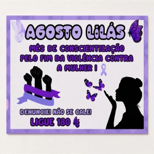 Painel Agosto Lilás de Conscientização
