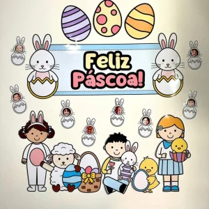 Painel Interativo de Páscoa com Fotos