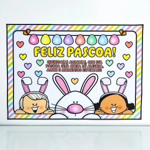 Painel Feliz Páscoa em Dois Tamanhos