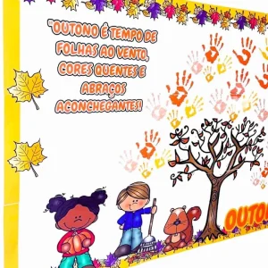 Painel Interativo do Outono com Mãozinhas