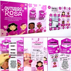 Painel Outubro Rosa Toque de Cuidado
