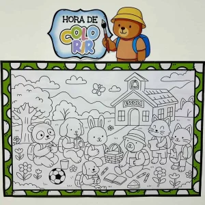 Painel para Colorir Volta às Aulas