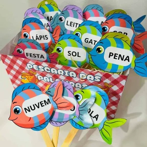 Pescaria das Palavras com 60 Peixinhos