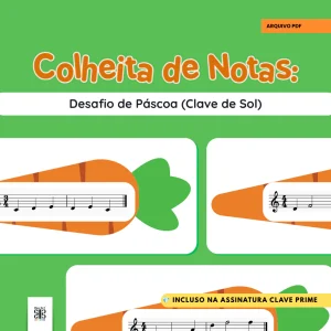 Colheita de Notas: Desafio de Páscoa (Clave de Sol)